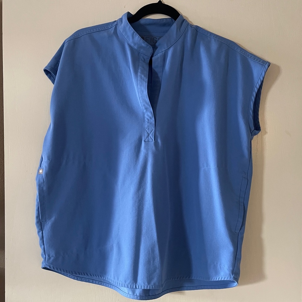 Figs Rafaela Scrub Top Ceil Blue Small